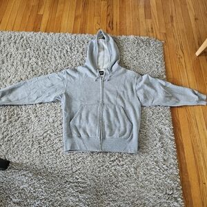 GAP Classic Zip-Up Hoodie Sweatshirt- Men's Size Small- Grey